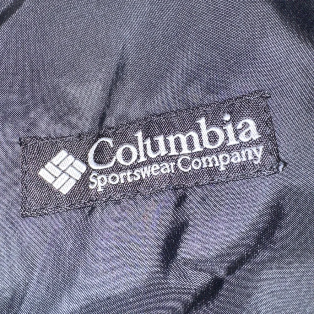 Columbia Mens XL Tall Black Fleece Lined Full Zip Nylon Jacket  XL-T Pit Zips‎